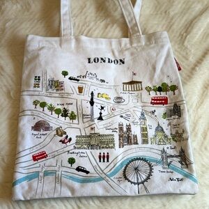 Chic London Map Print Tote Bag